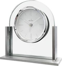 Acctim Wootton Clear Mantel Polished Metal Arched Glass Traditional