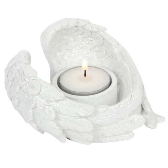 Angel Wing Tealight Glitter Votive Candle Holder Stand Sparkly Home