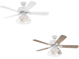 Dimmable Led Ceiling Fan With Remote Control Barnett White Pine 122 Cm