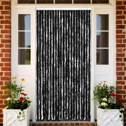 Insect Door Curtain Anthracite 90x220cm Polypropylene Chenille Privacy