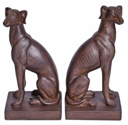 Whippet Bookends Set Art Deco Dog Figures Antique Dog