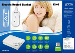 Electric Heated Blanket King Under Bed Luxury Washable Fleece Gift Box