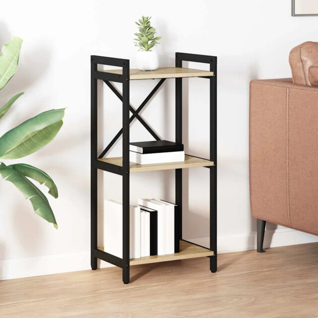 Bookcase Sonoma Oak 40 X 30 X 83 Cm Engineered Wood Vidaxl