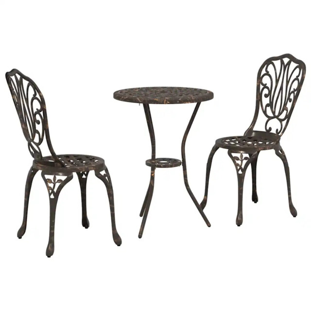 Garden Bistro Set 3 Pcs Aluminium Furniture Outdoor Patio Dining
