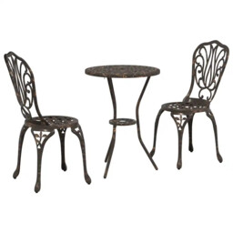 Garden Bistro Set 3 Pcs Aluminium Furniture Outdoor Patio Dining