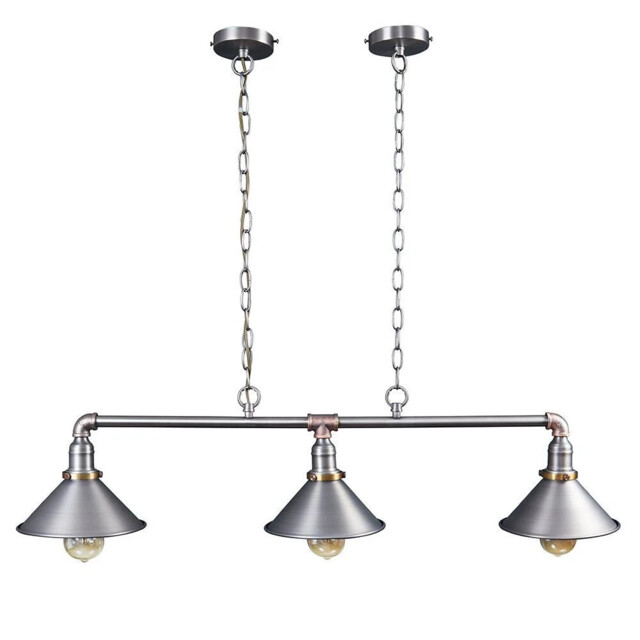 Corinthia Pewter, Brass & Copper Metal Over Table Ceiling Light