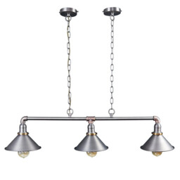 Corinthia Pewter, Brass & Copper Metal Over Table Ceiling Light