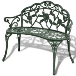 Garden Bench 100 Cm Cast Aluminium Green Vidaxl