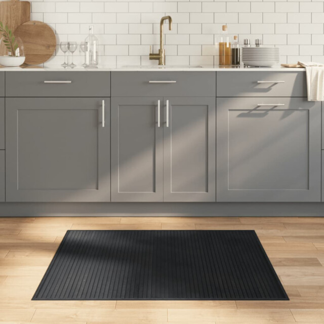 Bamboo Rug 80x100 Cm Grey Natural Bamboo Eco Mat With Anti-slip