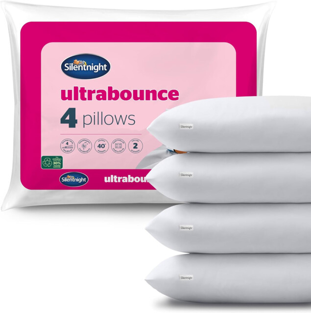 Silentnight Ultrabounce Pillows 4 Pack - Soft Medium Support