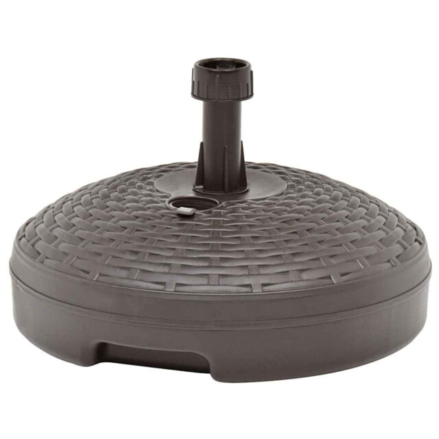 Umbrella Base Brown Rattan Look Plastic 45x28cm 20l Sand/water Fit