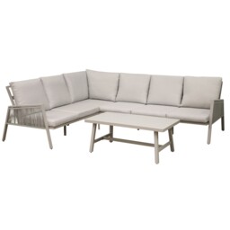 Sealey Dellonda Fusion Aluminium Outdoor Corner Sofa & Coffee Table