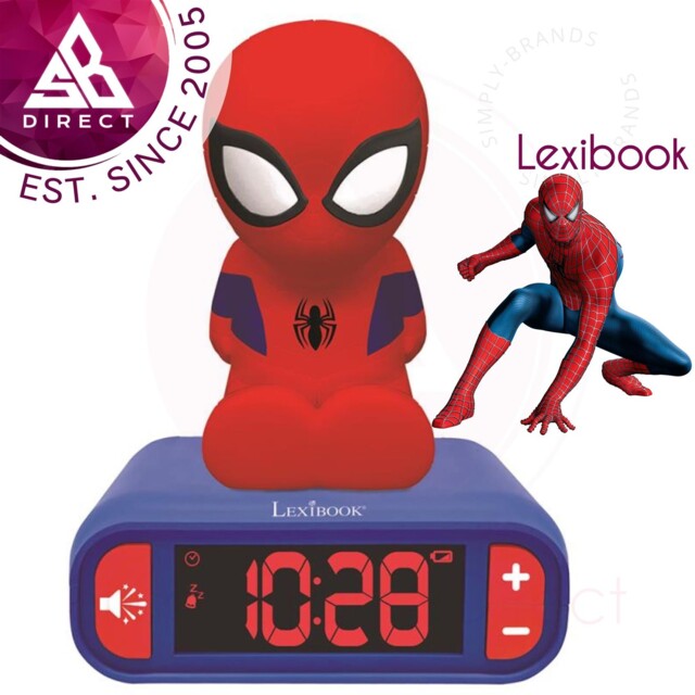 Lexibook Rl800sp Spider-man Night Light Alarm Clock For Kid's│snooze