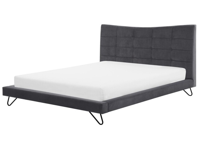 Velvet Eu Super King Size Bed Grey Lannion
