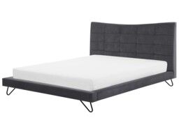 Velvet Eu Super King Size Bed Grey Lannion