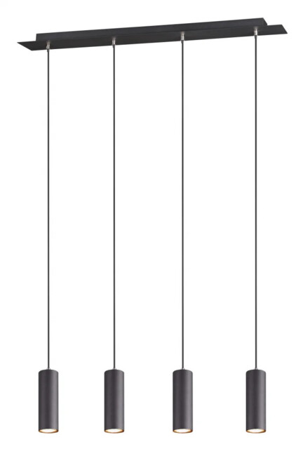 Ceiling Light Black Marley 4 Bar Matt Pendant Trio 312400432