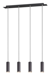 Ceiling Light Black Marley 4 Bar Matt Pendant Trio 312400432