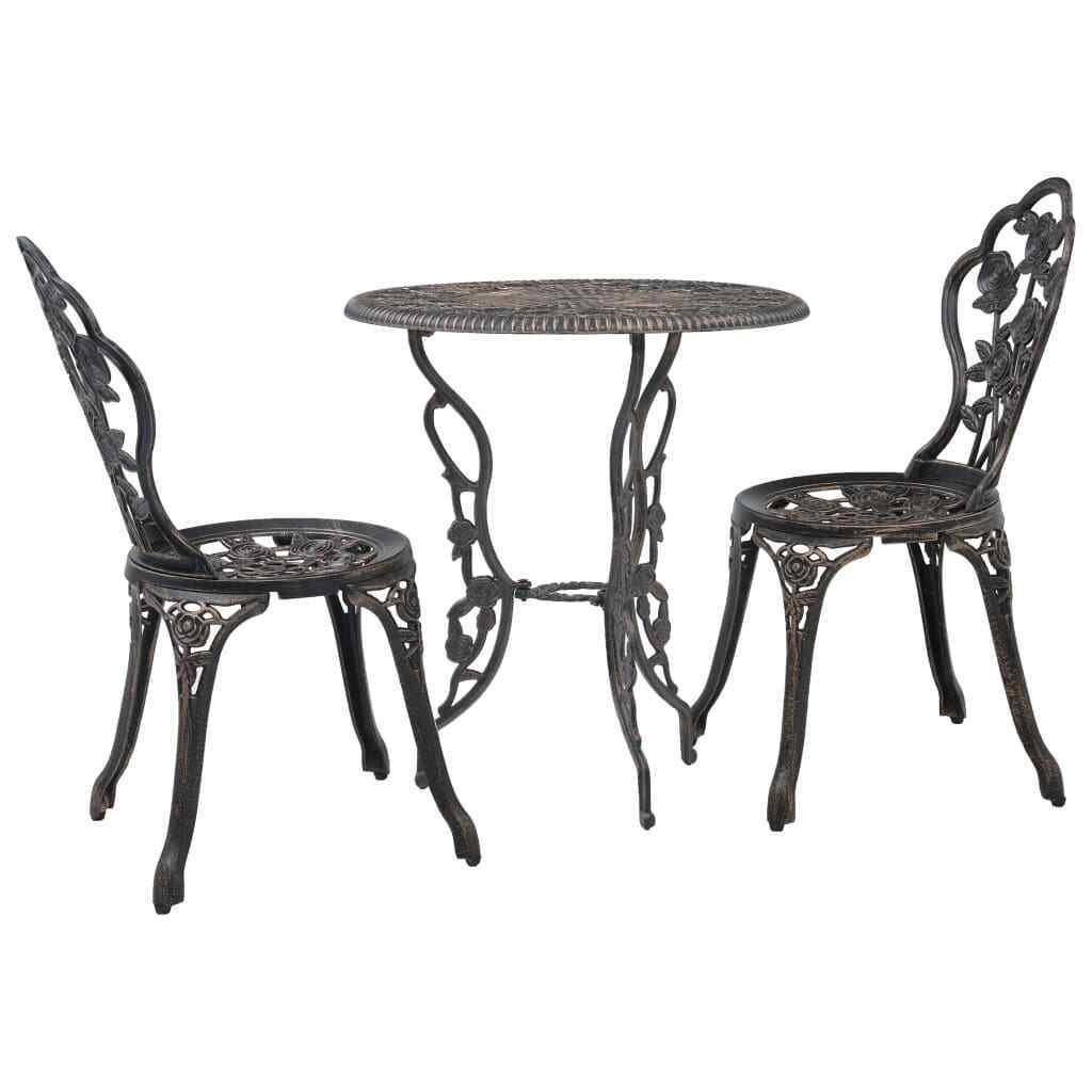 Piece Bistro Set Cast Aluminium Vidaxl by