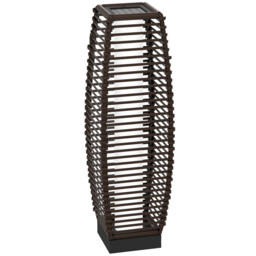 Outsunny Solar Garden Floor Lamp Led Outdoor Rattan Patio Light