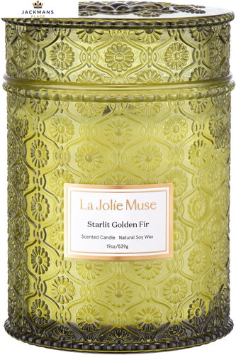 La Jolie Muse Starlit Golden Fir Scented Candle, Christmas