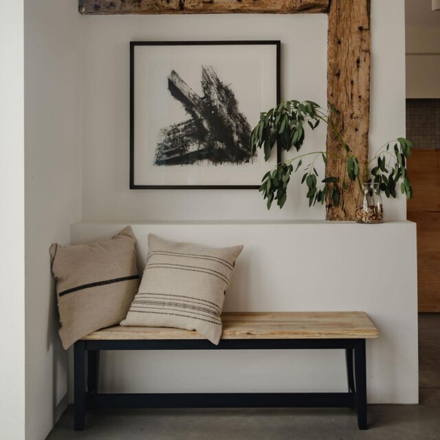 Florence Wooden Table Bench.navy Blue Kitchen Dining Room Bench With