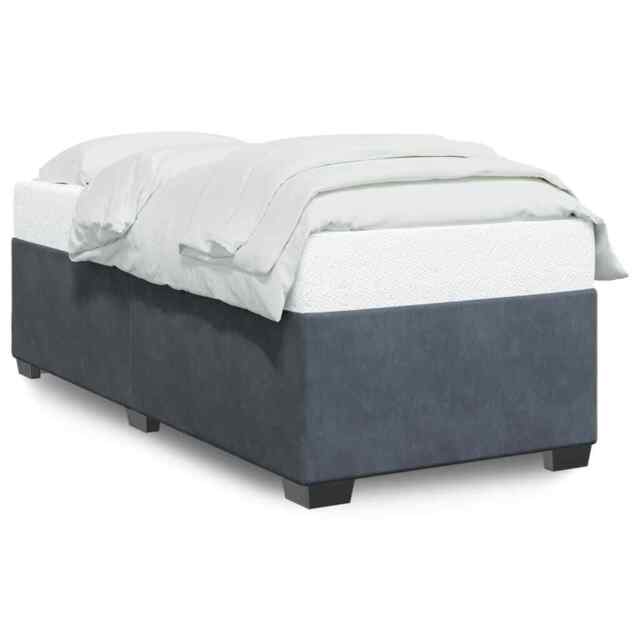 Bed Frame Dark Grey 90x190 Cm Single Velvet Vidaxl