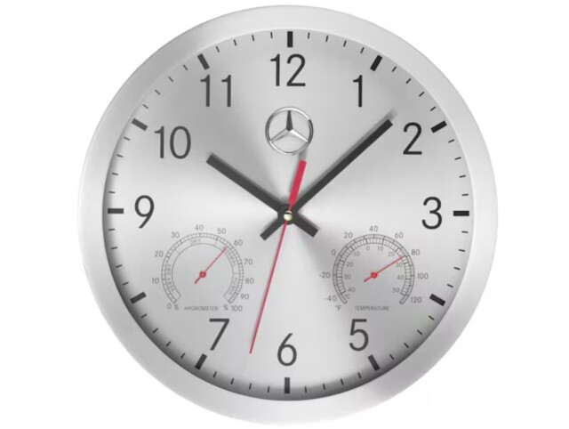Mercedes-benz Genuine Wall Clock Interior Aluminium Home Decoration