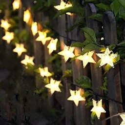 Solar Garden Lights 50 Led Star Fairy String Lights Warm White 8 Modes