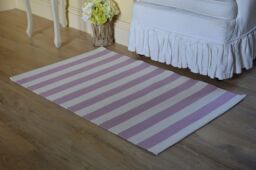 Floor Rug,100% Cotton Salcombe Flat Weave 60x90cm 2x3' Orchid Pink /