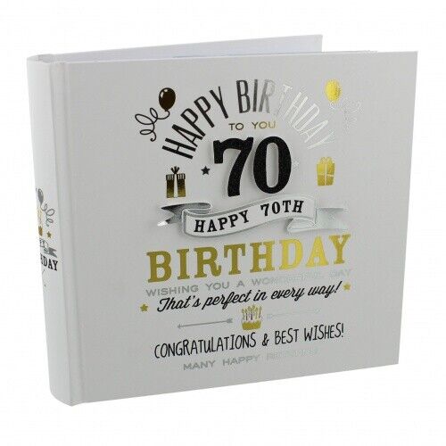 Signography 70th Birthday Gift Photo Album - Men`s 70th Birthday Gift