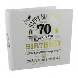 Signography 70th Birthday Gift Photo Album - Men`s 70th Birthday Gift