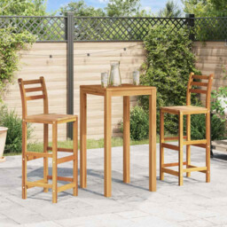 Bar Stools Set Of 2 Solid Acacia Wood 75cm Seat Height Natural Pair
