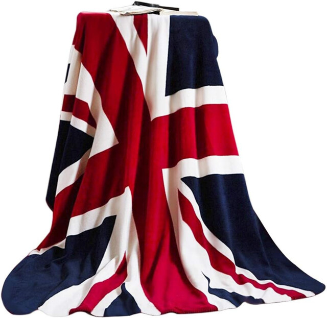 Fakeface Union Jack Flag Throw Blanket Soft Coral Fleece Blanket Great