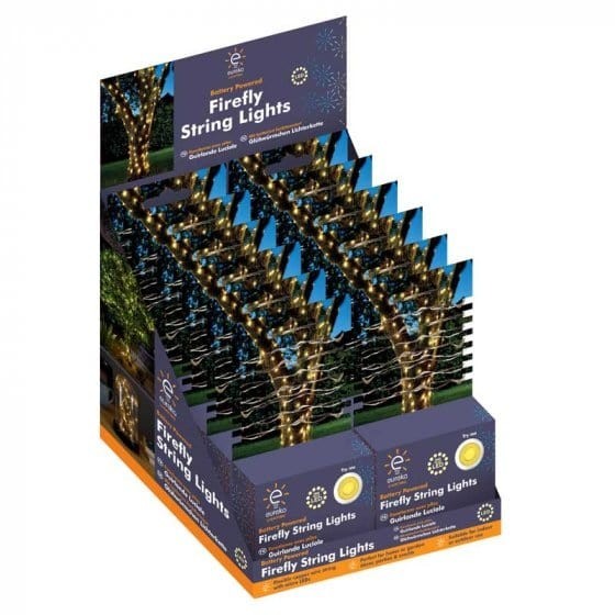 Eureka 100 Warm White Battery Firefly String Lights