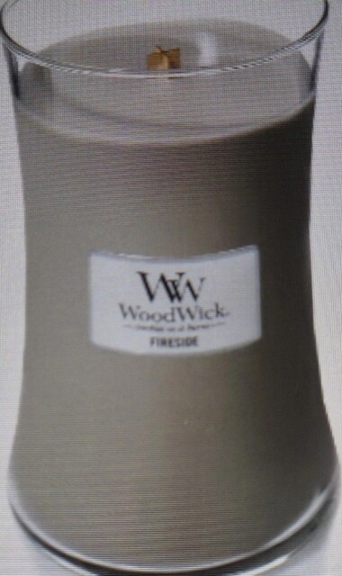 Woodwick Large Hourglass Scented Candle - Fireside - With Crackling