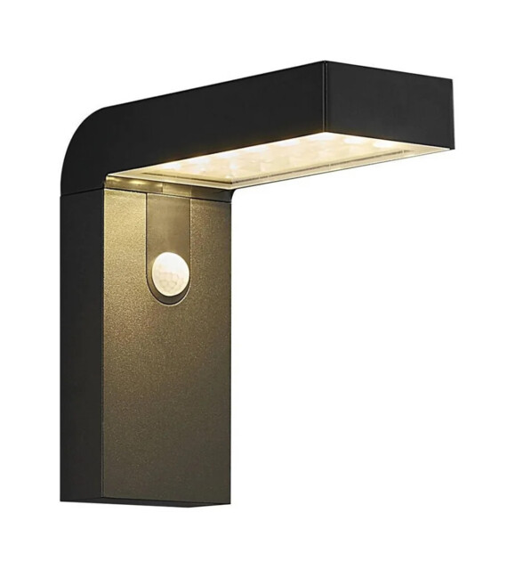 Outdoor Light Black Alya Led Wall Ip44 Pir Motion Sensor Solar Nordlux
