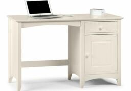 Julian Bowen Cameo Stone White Soild Pine 1 Cupboard 1 Drw Desk