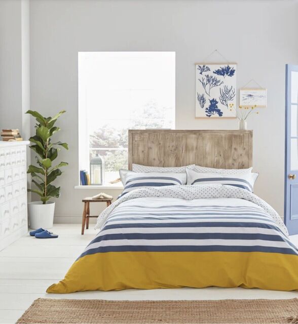 Joules Duvet Cover King Size Galley Grade Stripe Comet by