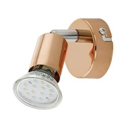Eglo Buzz-copper Single Spot Light Wall 3w 3000k Warm White Led Copper