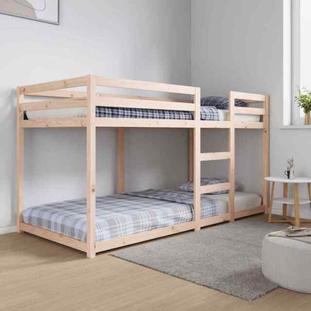 Bunk Bed 90x200 Cm Solid Wood Pine Vidaxl