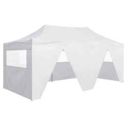 Professional Folding Party Tent With 4 Sidewalls 3x6 M Steel White