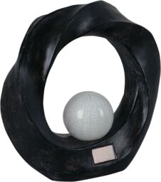 Luxform Lighting Cresent Solar Powered Polystone Garden Outdoor