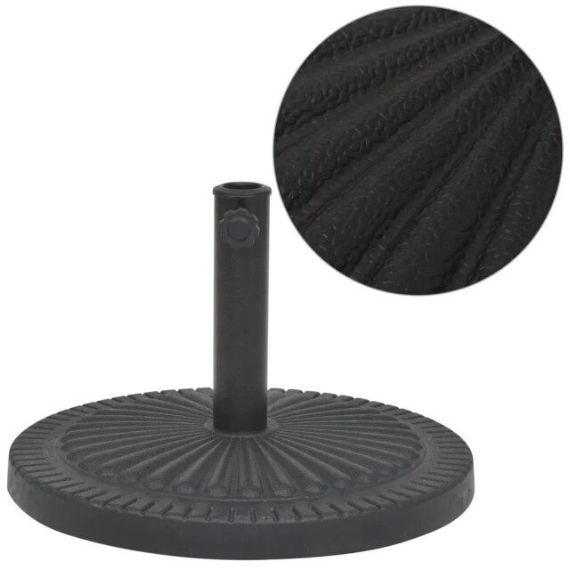Parasol Base Resin Round Black 29 Kg Vidaxl