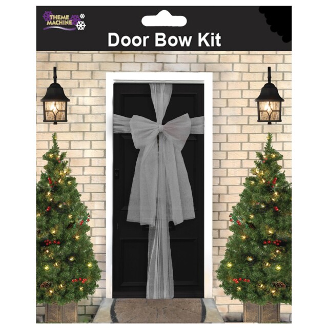 Christmas Organza Door Bow Kit Decoration - Choose Colour