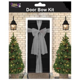 Christmas Organza Door Bow Kit Decoration - Choose Colour