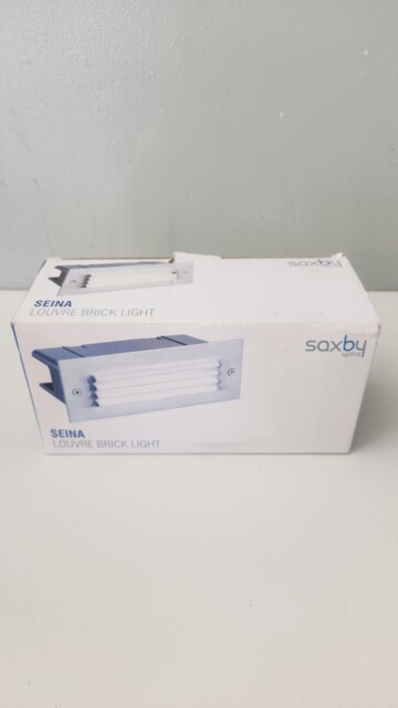 Saxby Seina Louvre Cool White Led Brick Light 3.5w Ip44, 4000 Kelvin
