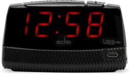 Acctim Wade Led Red Display Digital Alarm Clock With Smart Connector