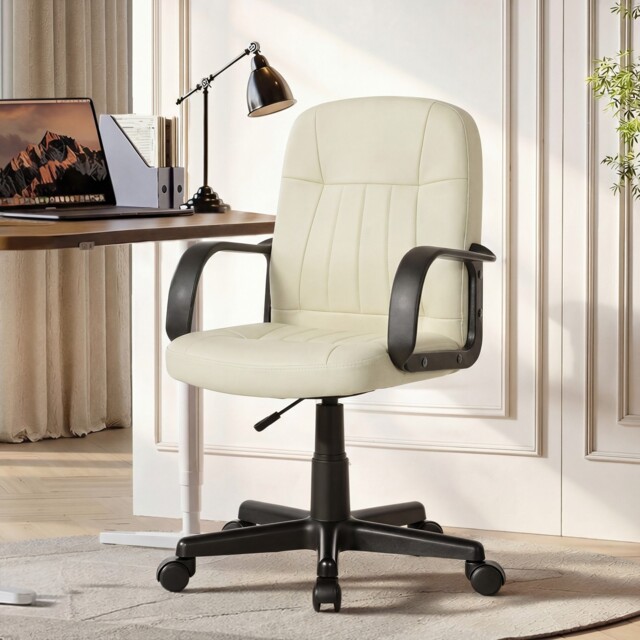 Swivel Executive Chair Pu Leather Computer Desk Chair Office Furniture