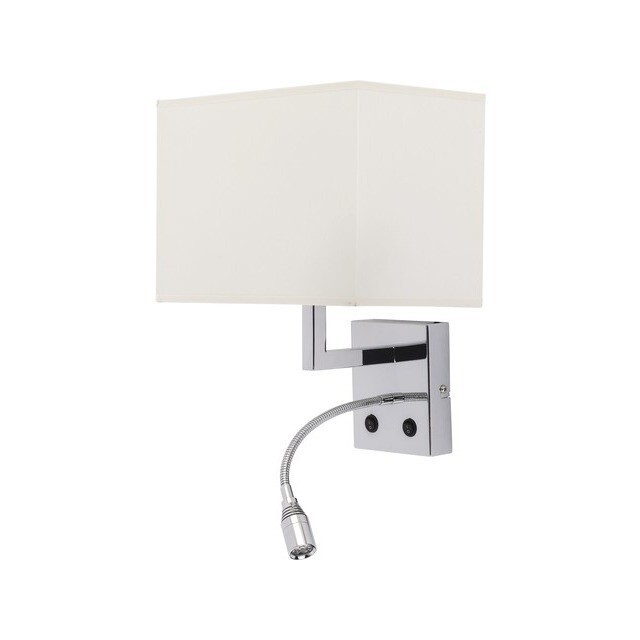 Hotel Led Ecru/ Chrom Wall Light Sconce Nt Led 2.2w 1x E27/ 25w