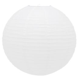50cm White Paper Lampshade - Classic Bamboo Style Paper Lantern Lamp